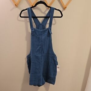 American Eagle Outfitters Light Blue Denim Cloth Romper, Large